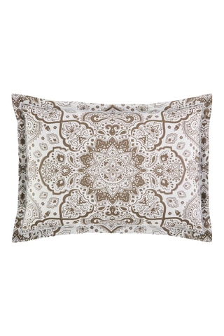 Funda de almohada Salma - Beige y blanco