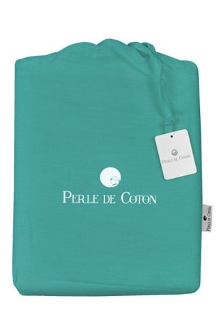 2 fundas de almohada de lino - Aguamarina