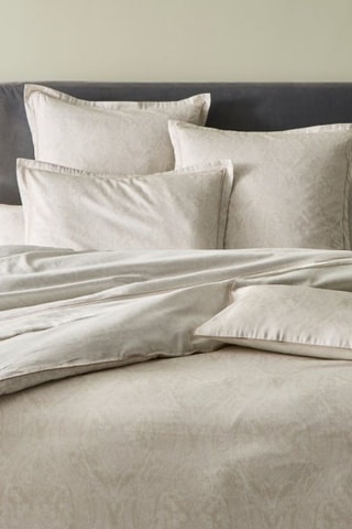 Juego de nórdico de satén de algodón Zohra - Marfil