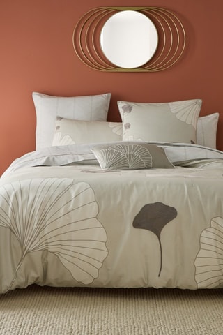 Juego de nórdico de algodón Genky - Crudo y blanco