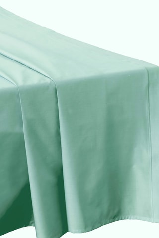 Drap plat en satin de coton 120 fils/cm² - Vert d'eau