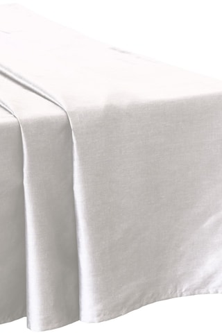 Sábana encimera de satén de algodón - 120 hilos/cm² - Blanco 