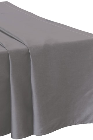 Sábana encimera de satén de algodón 120 hilos/cm² - Gris