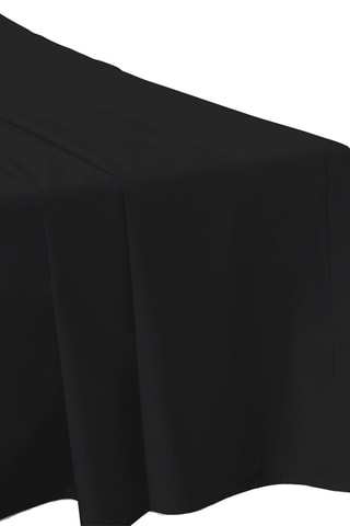 Drap plat en percale de coton 80 fils/cm² - Noir