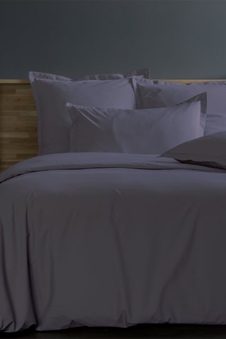 Funda nórdica de satén de algodón 120 hilos/cm² - Gris