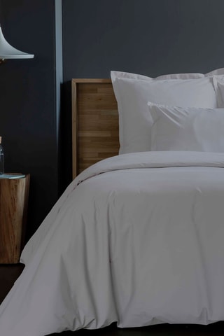 Funda nórdica de percal de algodón 80 hilos/cm² - Gris