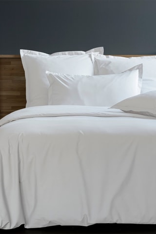 Funda nórdica de percal de algodón 80 hilos/cm² - Blanco