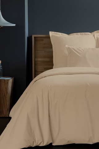 Funda nórdica de percal de algodón 80 hilos/cm² - Beige