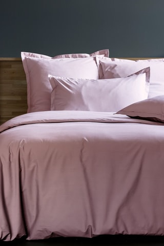 Housse de couette en satin de coton 120 fils/cm² - Rose