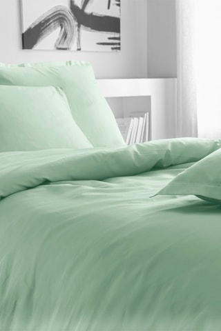 Housse de couette en satin de coton 120 fils/cm² - Bleu clair