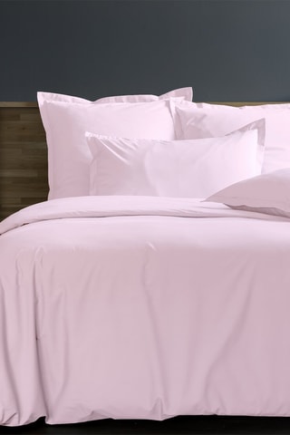 Funda nórdica de satén de algodón 120 hilos/cm² - Rosa
