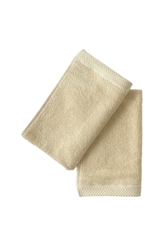 2 toallas de tocador - Marfil - 50 x 30 cm