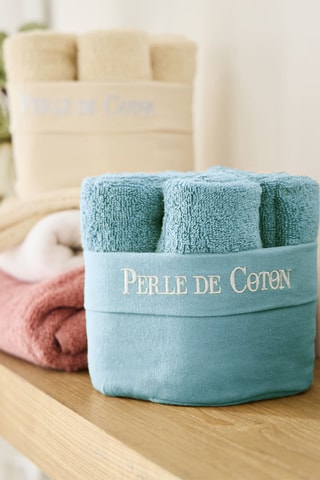 6 serviettes invité - Bleu - 50 x 30 cm