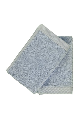 2 toallas de tocador - Azul ­- 50 x 30 cm