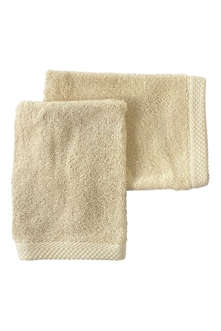 2 manoplas de baño - Marfil