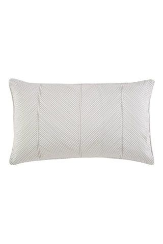 Cojín reversible Genky - Crudo y gris oscuro - 50 x 30 cm