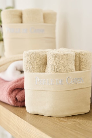 6 toallas de tocador - Marfil - 30 x 50 cm