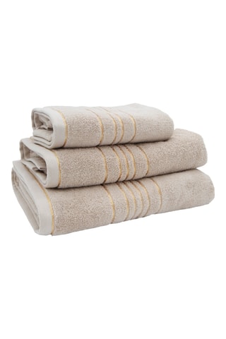 Toalla de mano de algodón Beige - 50 x 100 cm