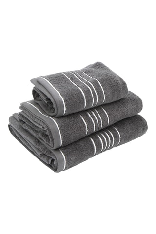 Toalla de mano de algodón - Antracita - 50 x 100 cm