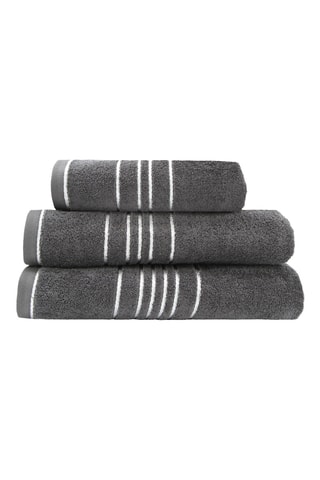 Toalla de mano de algodón - Antracita - 50 x 100 cm