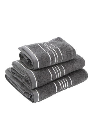 Toalla de ducha de algodón - Antracita - 70 x 140 cm