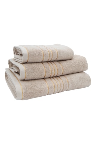 Toalla de baño de algodón - Beige - 100 x 150 cm