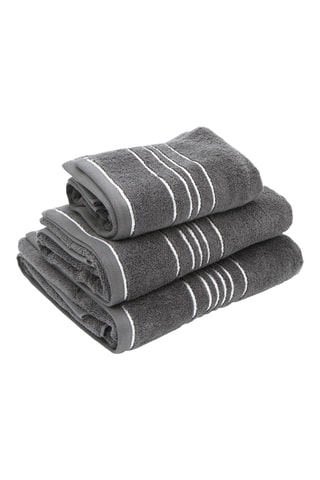 Toalla de baño de algodón - Antracita - 100 x 150 cm