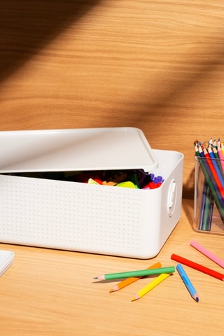 Panera con tapa de bambú Bistro - 24 x 37 x 14 cm