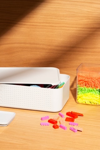 Panera pequeña con tapa de bambú - 19 x 29 x 11 cm