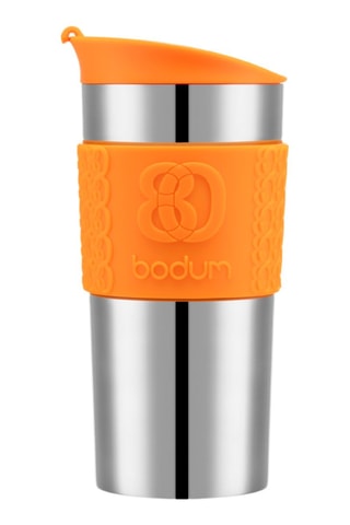 Taza de viaje isotérmica de acero inoxidable y silicona Travel - 35 cl