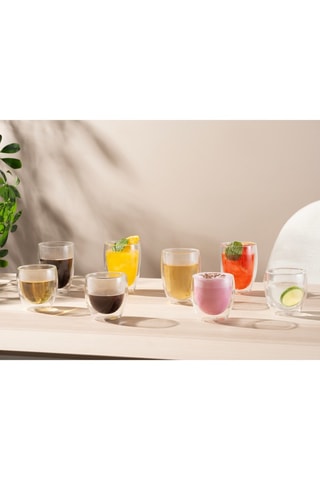 8 vasos de pared doble de vidrio de borosilicato Pavina - 25 cl y 35 cl