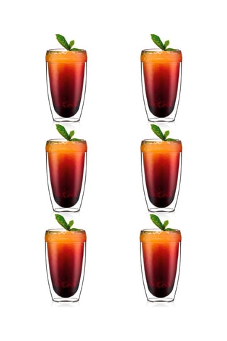 6 vasos de pared doble de plástico irrompible Pavina Outdoor - 45 cl