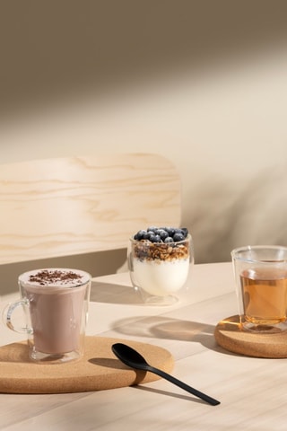 2 vasos de pared doble de vidrio de borosilicato soplado de manera tradicional Pavina - 25 cl