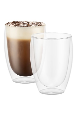 2 vasos de pared doble de vidrio de borosilicato soplado de manera tradicional Pavina - 35 cl