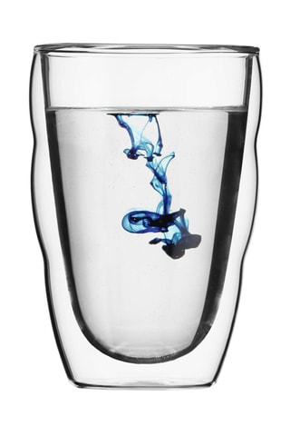 6 vasos Pilatus de pared doble de vidrio de borosilicato - 
35 cl