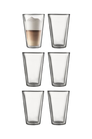 6 vasos de pared doble de vidrio de borosilicato Canteen -  40 cl