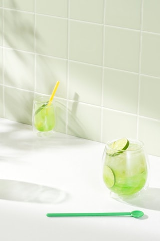 2 copas de vino de pared doble de vidrio de borosilicato - 0,45 l