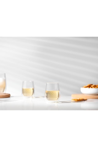 2 copas de vino de pared doble de vidrio de borosilicato - 0,25 l