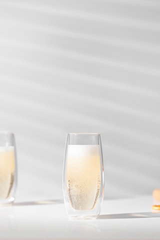 2 vasos de pared doble de vidrio de borosilicato - 0,2 l