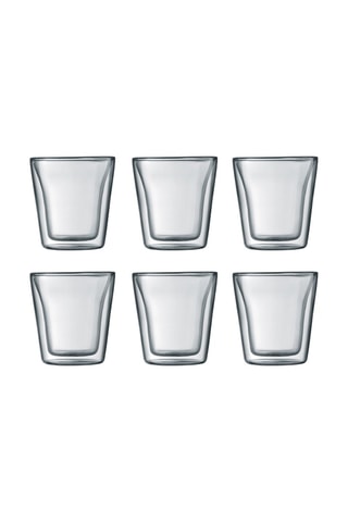 6 vasos de pared doble de vidrio de borosilicato Canteen -  10 cl