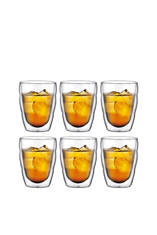 6 vasos de pared doble de vidrio de borosilicato Pilatus - 25 cl