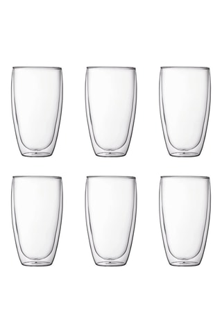 6 vasos de pared doble de vidrio de borosilicato Pavina - 45 cl