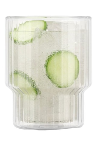 2 vasos de pared doble de vidrio de borosilicato y silicona Navalia - 30 cl