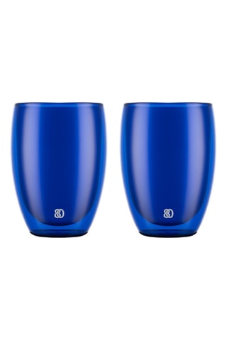 2 vasos de pared doble de vidrio de borosilicato soplado de manera tradicional Pavina - 35 cl