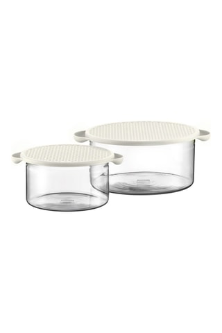 2 fuentes de vidrio de borosilicato Hot Pot -  1 l y 2,5 l