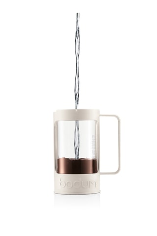 Cafetera de émbolo Bean de acero inoxidable y vidrio de borosilicato - 
1 l