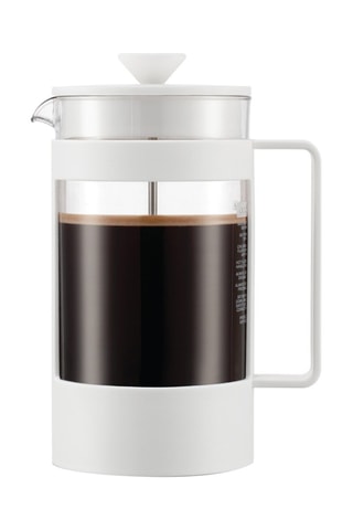 Cafetera de émbolo Crema de acero inoxidable y vidrio de borosilicato - 
1 l