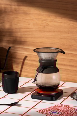 Cafetera de vidrio de borosilicato y acero inoxidable Pourover - 1 l