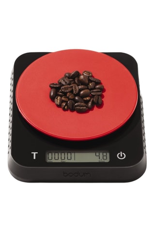 Balanza con cronómetro Bistro - Negro y rojo