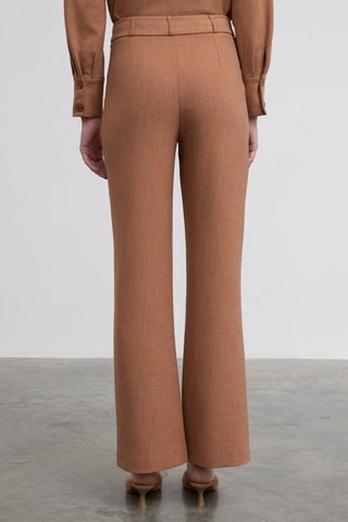 Pantaloni a vita alta  - Marrone